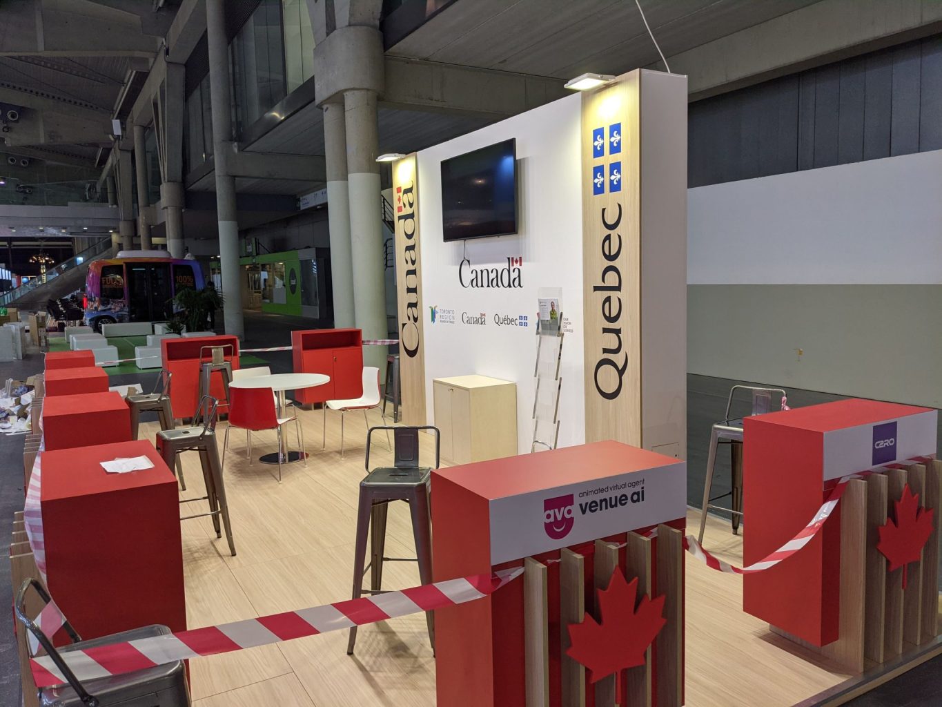 The Canada pavilion featuring new "AVA Venue AI" branding at the 2021 Smart City Expo. 